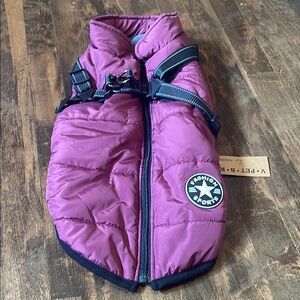 Dog Winter Harness Vest - Purple
